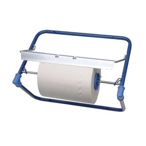 [60950] Putztuchabroller aus Metall für Wandmontage blau [1 Stk]
